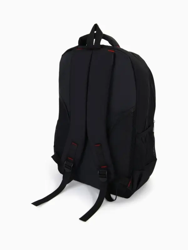 Рюкзак молодёжный, с светоотражающими элементами, 2 отдела, 4 кармана, 37&times;17&times;54 см, чёрный