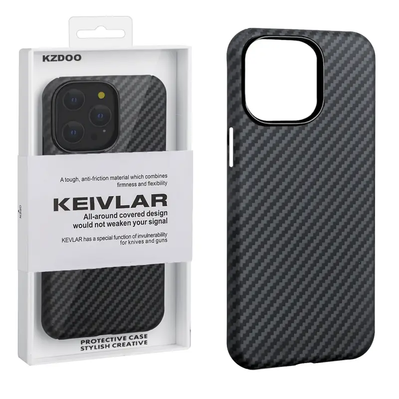 Чехол iPh 15 Pro Kevlar Black K-DOO