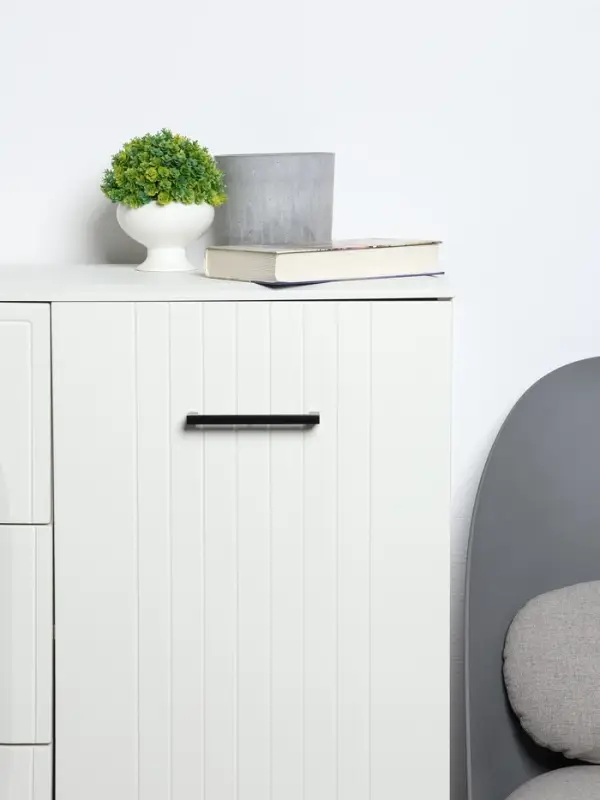 Ручка-скоба CAPPIO SQUARE RSC007, алюминий, м/о 128 мм, цвет черный