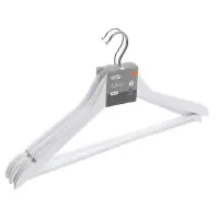 VETTA Набор вешалок деревянных, 3 шт, 45см, белые, хром