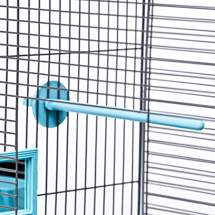 Клетка для птиц Клетка для птиц "Пижон" №100, разборная, 42 х 30 х 37см (укомплект.) бирюзовая