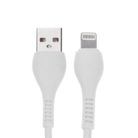 Кабель Hoco X37, Lightning - USB, 2.4 А, 1 м, PVC оплетка, белый