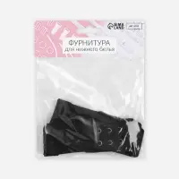 Застёжка для бюстгальтера, удлинитель, 3 ряда 2 крючка, 3.2&times;10.5 см, 5 шт., чёрная