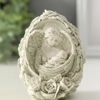 Фигура "Дева" размер 8х6 см, состаренный цвет,гипс Фигура "Дева" размер 8х6 см, состаренный цвет,гипс