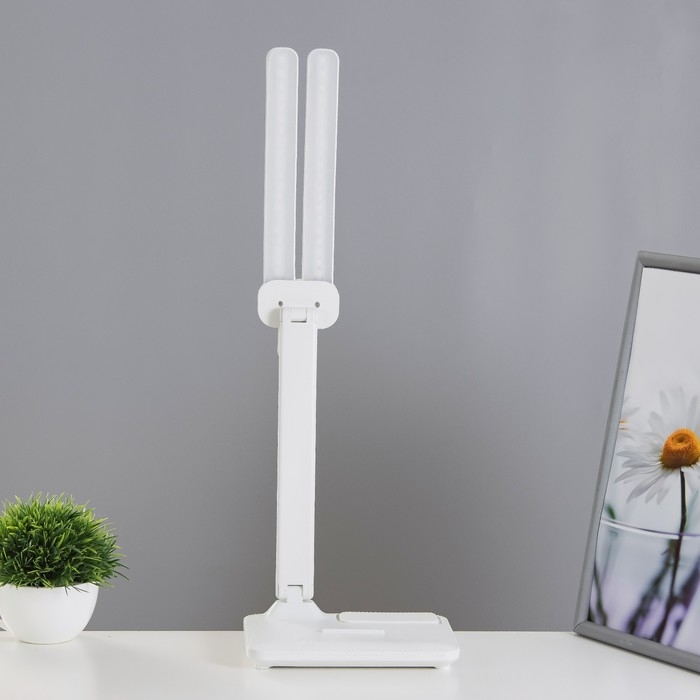 Настольная лампа сенсорная Настольная лампа сенсорная "Раздвижная" LED 15Вт АКБ USB белый 45х30х17 см RISALUX