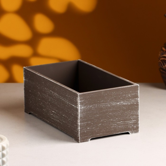 Кашпо деревянное  Кашпо деревянное "Прованс" 23х12,5х9 см Коричневый