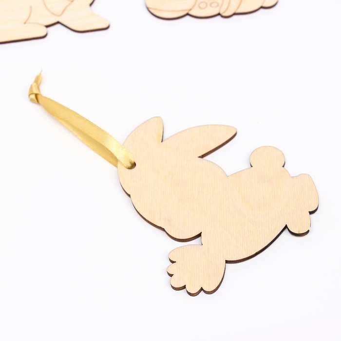 Заготовки для творчества. Роспись по дереву «Пасха: пасхальные кролики», 5 шт Заготовки для творчества. Роспись по дереву «Пасха: пасхальные кролики», 5 шт