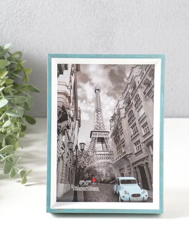 Фоторамка пластик 13х18 см "Данте" голубая лагуна 19х13,8х2,5 см