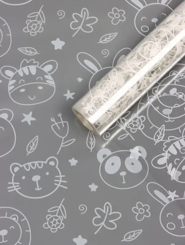 Пленка прозрачная с рисунком «Детский» Белая 0.7×8.2±5%м