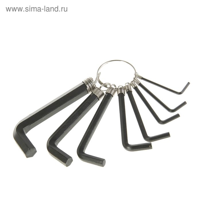 Набор шестигранников  Набор шестигранников "СЕРВИС КЛЮЧ", 8 пр. на кольце, в блистере