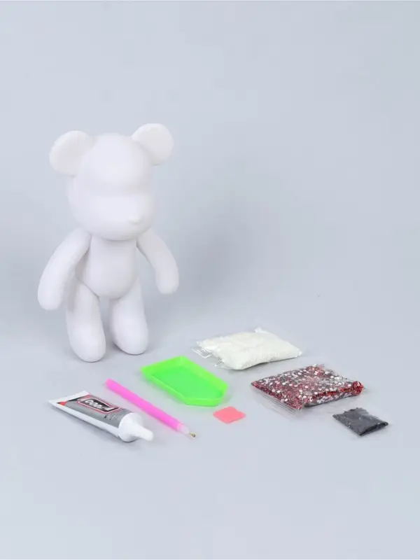 Алмазная мозаика на фигурке с полным заполнением &laquo;Медведь&raquo;, бежевый коричневый