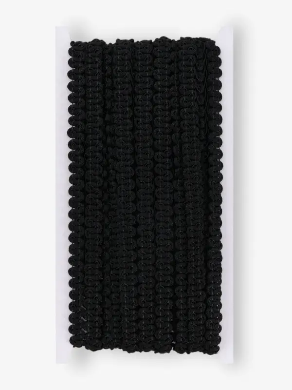 Тесьма декоративная &laquo;Шанель&raquo;, 12 мм, 10&plusmn;1 м, чёрная