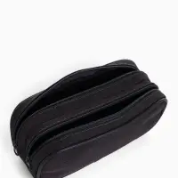 Косметичка - пенал на молнии с 2 отделами, тёмно-серая