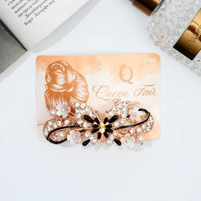 Заколка - автомат для волос &laquo;Сильвия&raquo;, бабочка галант, 9 см