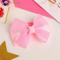 Резинка для волос бант &laquo;Маруся&raquo;, клеточка, 8.5 см, розовая