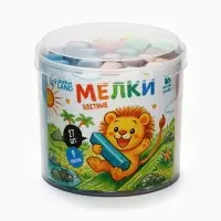Мелки для асфальта, 27 штук, 9 цветов, брусок в ведёрке, ArtFox STUDY