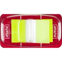 Клейкие закладки пласт. 1цв.по 25л. 25ммх45 желт Attache