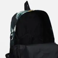 Рюкзак школьный на молнии, с карманами, с принтом, размер 29×12×42 см, зелёный