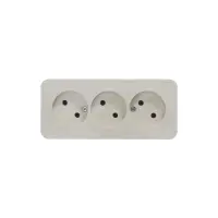 BLANCA О/У РОЗЕТКА 3-ая без заземления без шт. ИЗОЛ.ПЛ., 16А, 250В, БЕЖЕВЫЙ