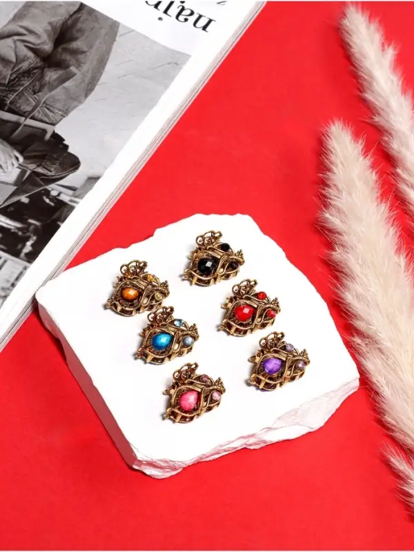 Крабик для волос &laquo;Индия&raquo;, тюльпан, 2.5 см, золотистый МИКС