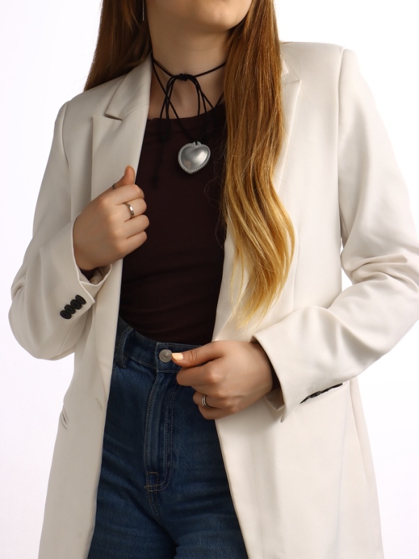 Портупея с кулоном «Сердечко» кожа, трансформер, цвет серебро, 150 см Портупея с кулоном «Сердечко» кожа, трансформер, цвет серебро, 150 см