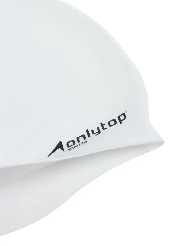 Шапочка для плавания взрослая ONLYTOP, силиконовая, 46 г, обхват 54-60 см, белая