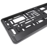 Рамка под номерной знак книжка, рельеф "Russia" (чёрный, серебро) AVS RN-08