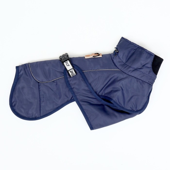 Попона для больших собак, мембранная ткань,  размер 4XL (ДС 58, ОШ 58, ОГ 74-84 см), синяя