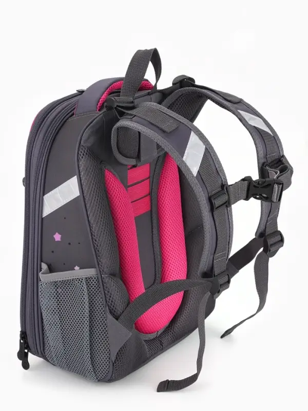 Рюкзак школьный для девочки &laquo;Котики&raquo;, Stavia, эргономичная спинка, 30&times;16&times;38 см, серый