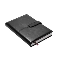 Ежедневник недатированный формат А5, с хлястиком, 128л, линия, пвх, Черный Ежедневник недатированный формат А5, с хлястиком, 128л, линия, пвх, Черный