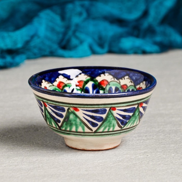 Пиала Риштанская керамика  Пиала Риштанская керамика "Узоры",  9,5 см микс