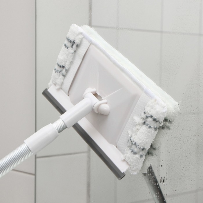 Щётка для окон Raccoon, телескопическая алюминиевая ручка 59(103) см, водосгон 20,5 см, насадка из микрофибры 20,5×12 см Щётка для окон Raccoon, телескопическая алюминиевая ручка 59(103) см, водосгон 20,5 см, насадка из микрофибры 20,5×12 см