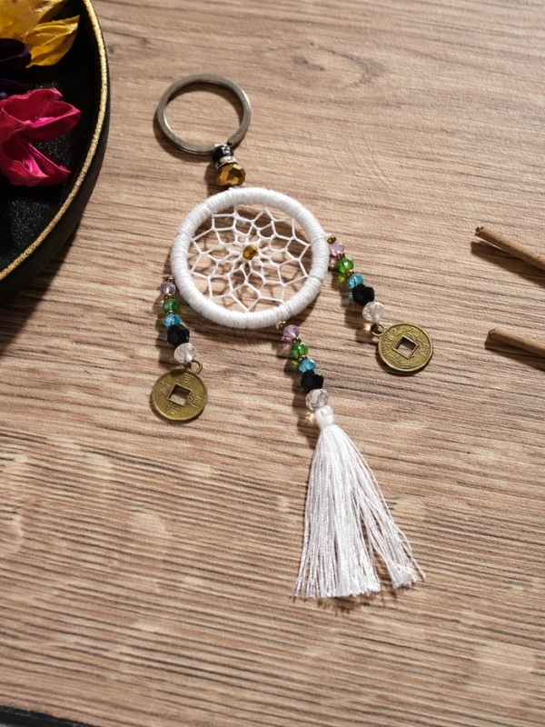 Брелок Брелок "Ловец снов" 4х15 см. белый