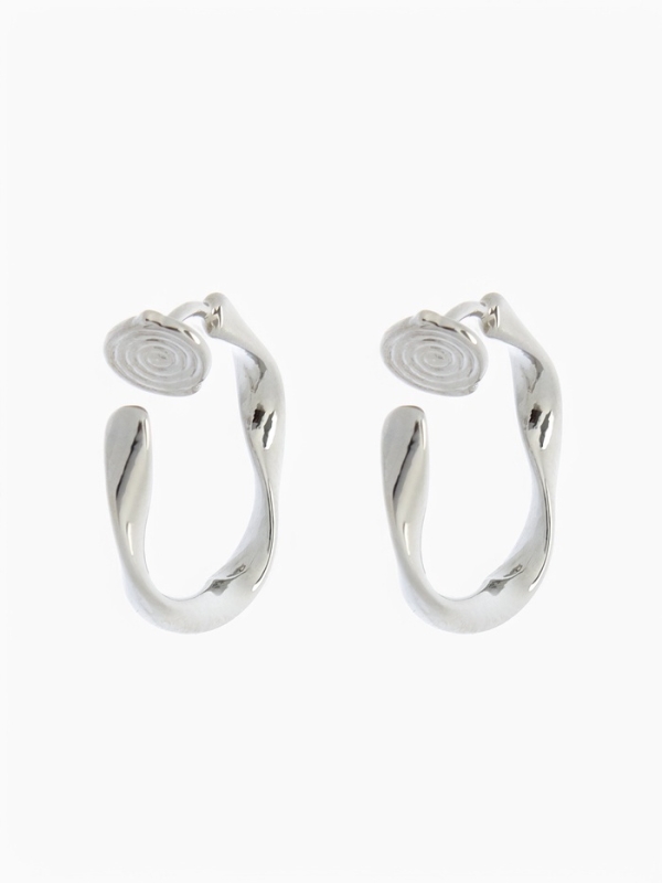 Клипсы «Тренд» кольцо жгутик, цвет серебро Клипсы «Тренд» кольцо жгутик, цвет серебро