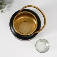 Металлический подсвечник-фонарь на 1 свечу &laquo;Зерно&raquo;, d=5 см, 15&times;15&times;17.5 см