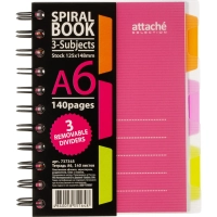 Бизнес-тетрадь 140л,кл,А6,SPIRAL BOOK Розовый,евроспир,обл.пласт,разд.84117