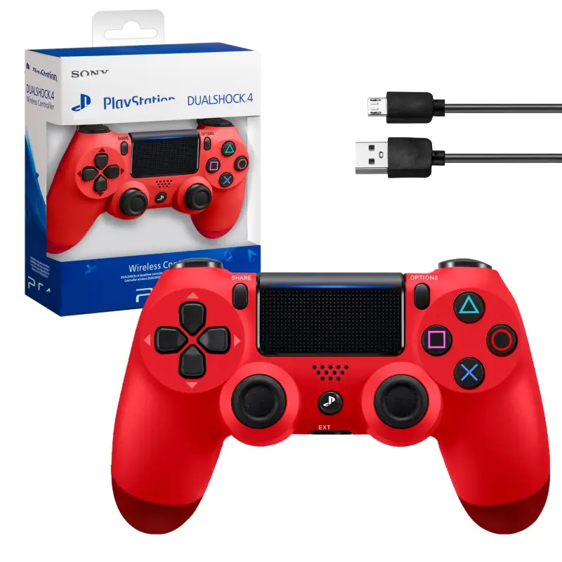 Джойстик PS4 DualShock беспроводной A красный (logo)