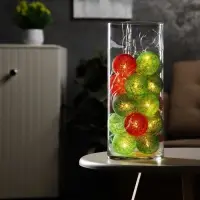 Гирлянда &laquo;Нить&raquo; 5 м с насадками &laquo;Клубки летние&raquo;, IP20, прозрачная нить, 20 LED, свечение тёплое белое, 220 В