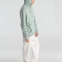 Толстовка с капюшоном унисекс Hoodie, серо-зеленая, размер XS