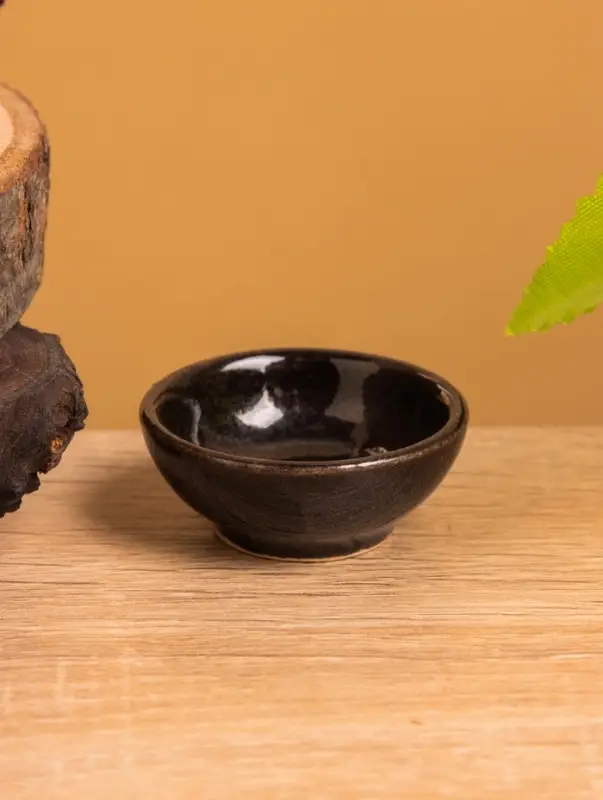 Соусник, 4.5×4.5×2 см, керамика, чёрный Соусник, 4.5×4.5×2 см, керамика, чёрный