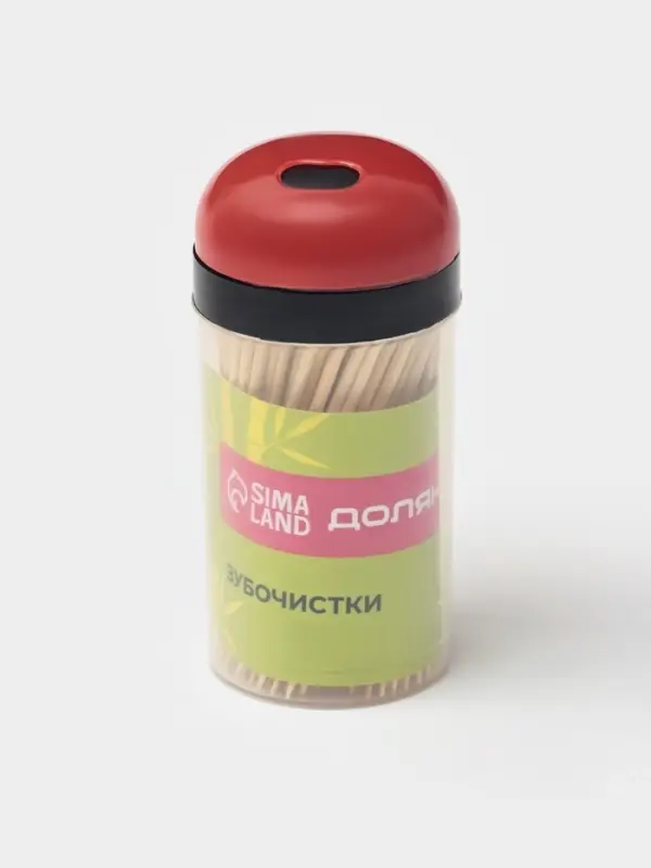 Зубочистки Доляна, 140-150 шт., в пластиковой баночке, МИКС