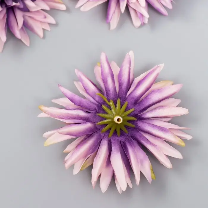 Бутон на ножке для декорирования &laquo;Георгин игольчатый сиренево-фиолетовый&raquo;, d=7.5 см