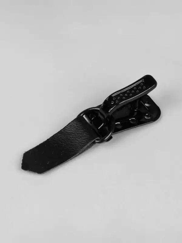 Крючки пришивные, металлические, для верхней одежды, 5&times;1.5 см, 6 шт., чёрные