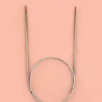 Спицы круговые, для вязания, с металлическим тросом, d=3 мм, 14/80 см