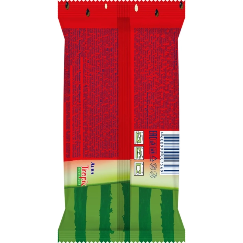 Салфетки влажные освежающие AURA TROPIC COCKTAIL  pocket-pack 15шт КК/110