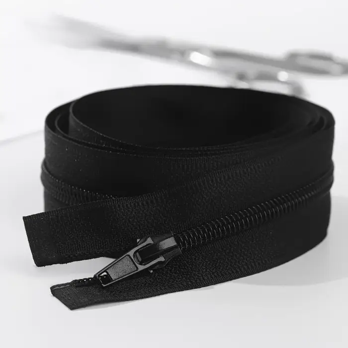 Молния «Спираль», №5, разъёмная, замок автомат, 100 см, чёрная