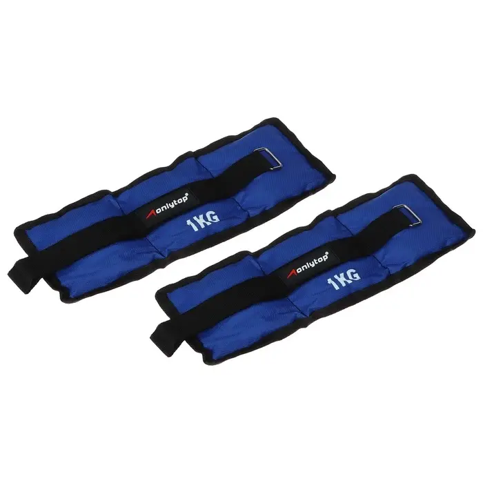 Утяжелители ONLYTOP, 2 шт. &times; 1 кг, цвет синий