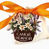 Мешочек подарочный из хлопка &laquo;Самой нежной&raquo;, 7&times;9 см &plusmn; 1.5 см
