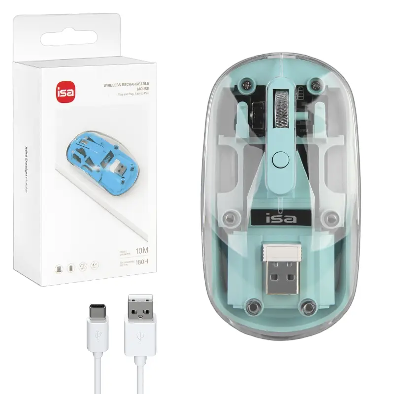 Мышь беспроводная WM-8 ISA Прозрачно-синяя (60 шт/кор) Мышь беспроводная WM-8 ISA Прозрачно-синяя (60 шт/кор)