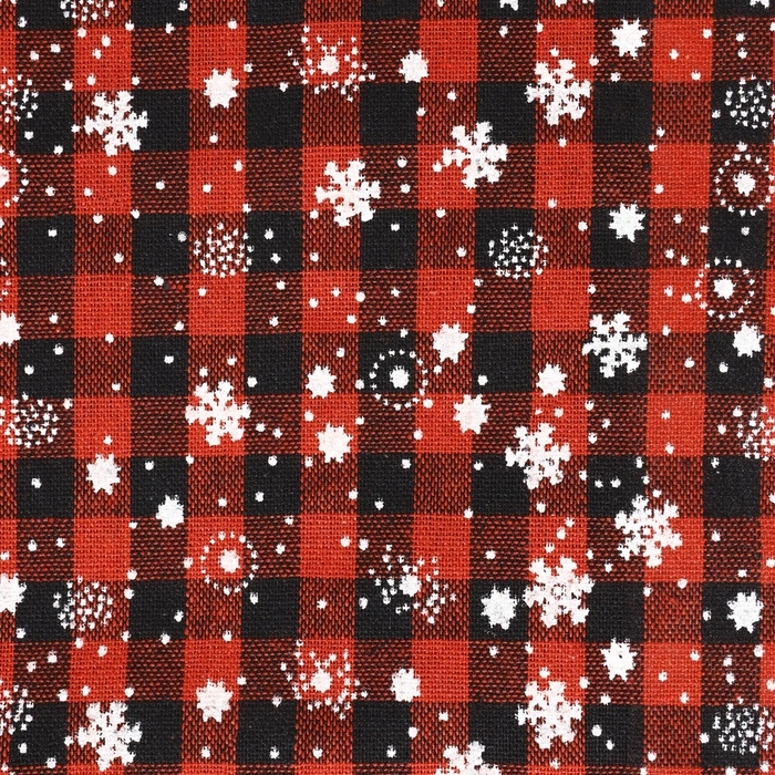 Новый год! Лоскут «Клетка со снежинками», 48 × 48 см